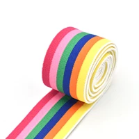 1 5rainbow soft elastic webbing strap elastic band striped ribbon stretch belt stretchy tape garment clothing accessories