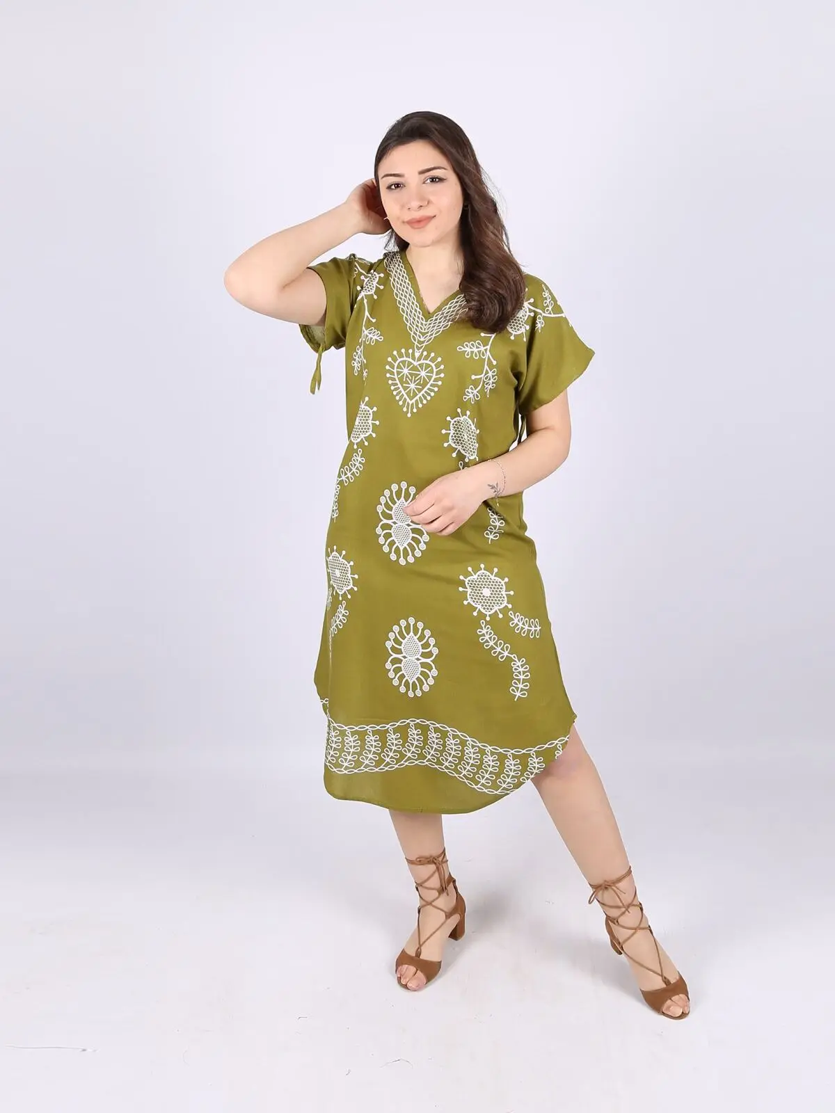 

Short Sleeve Summer Dress V2 Army Green