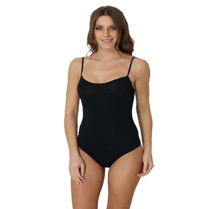 Focuswear-5 adet-ince askыli, agrafli, kadгиn slipbody - Цвет: Черный