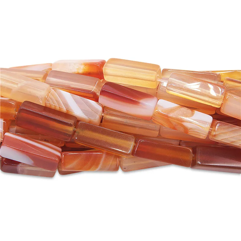 

Natural Mineral Stone Carnelian Beads Cuboid Rectangle 5x13mm Semiprecious Jewelry Making Findings DIY Bracelet Earrings