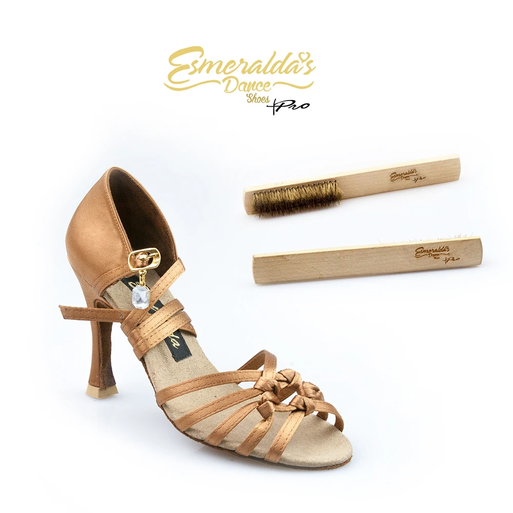 

Professional Latin Dance Shoes Satin Genuine Leather Hand Made
