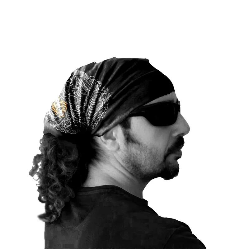 

Harley Davidson Bandana Buff Face Mask Black Tube Neck Gaiter Warmer Snood for Men Women Bike Motorcycle Rider