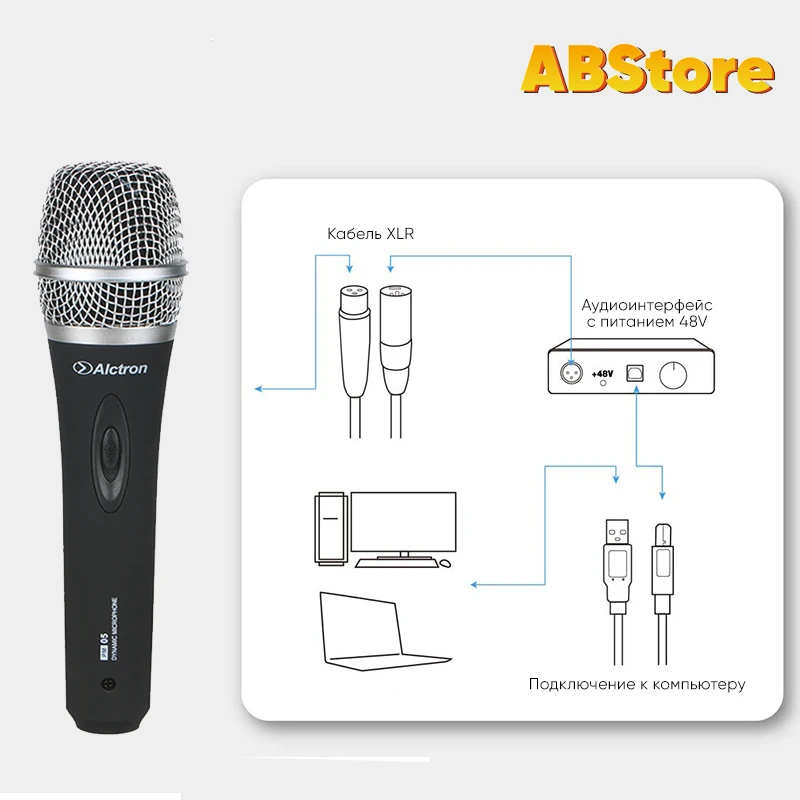 Dynamic microphone Soundking eh002 XLR for Singing wedding Stage streaming karaoke Speaker studio recording home theater Amp Mixer 3-pin connector
