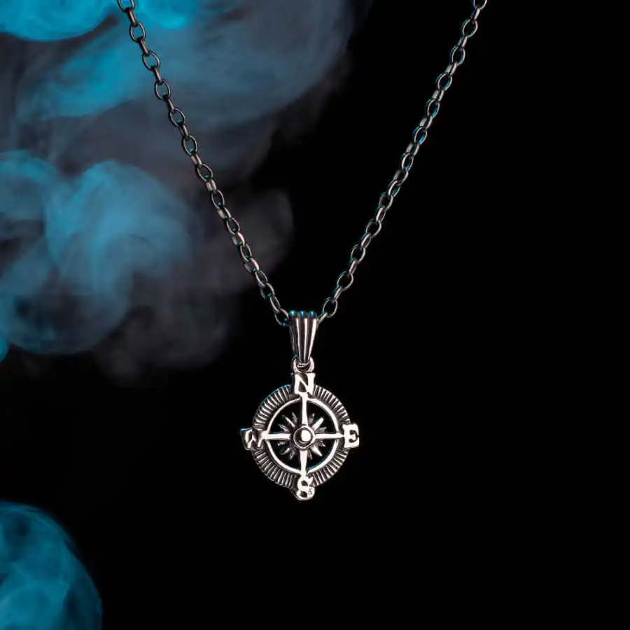 Ожерелье из стерлингового серебра 925 пробы морячная цепь мужской модный