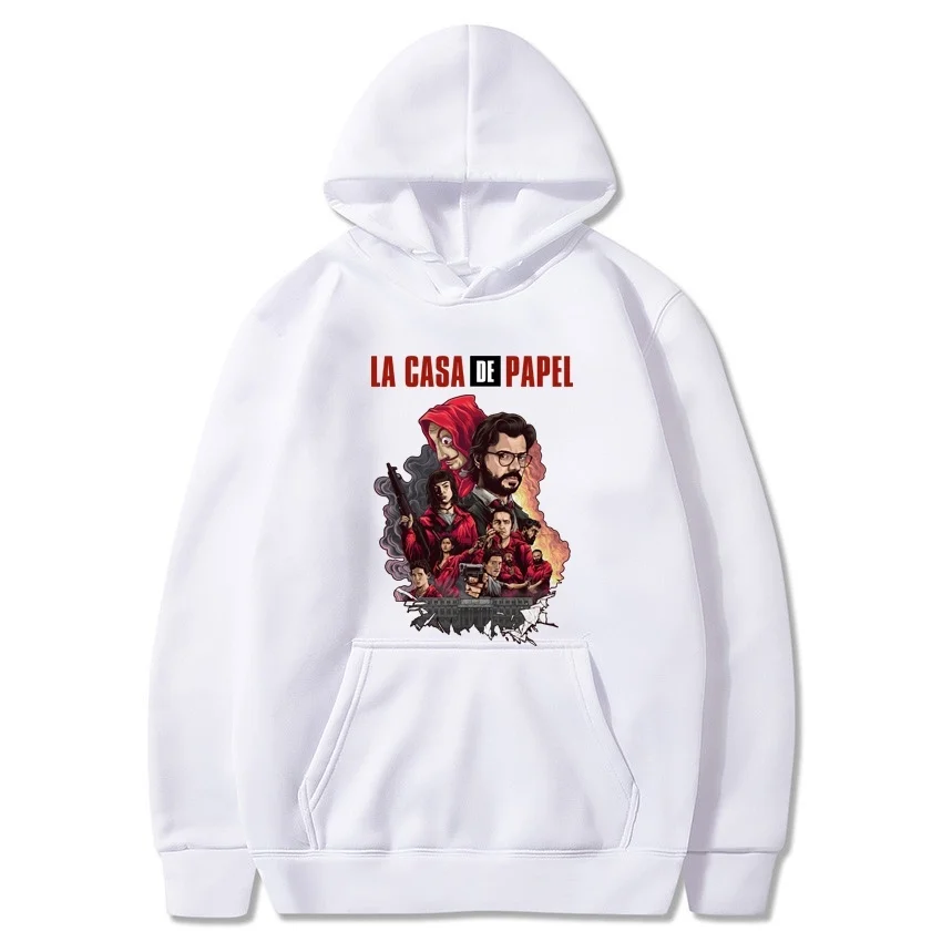 La Casa De Papel 4 мужские и женские толстовки унисекс свитшоты ТВ шоу деньги Heist Новинка