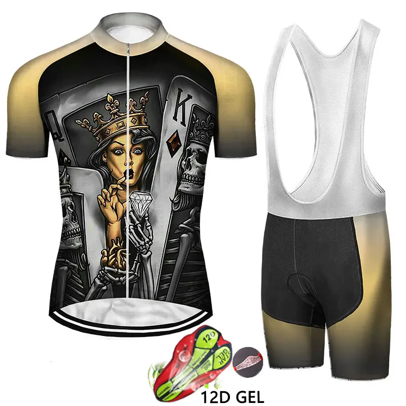 

Summer Bike Shirt Men Cycling Jersey Short Sleeve Sportswear MTB Breathable Clothing Bike Enduro Pant Set Silicone Non-slip 2021