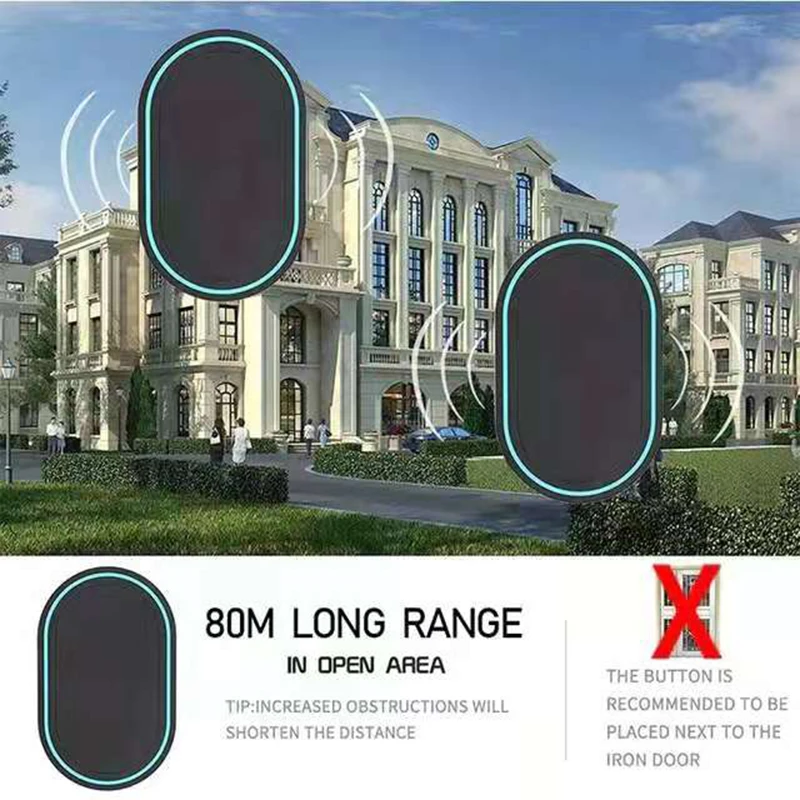 Wireless Smart Doorbell 58 Music Self-Powered Loud Chime Home Dingdong Inteligente Ringbell Control Elderly Pager Door Bell |