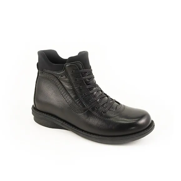 Forelli/женские удобные ботинки Цвет черный Натуральная кожа Модель 28553 года Türkiye'de