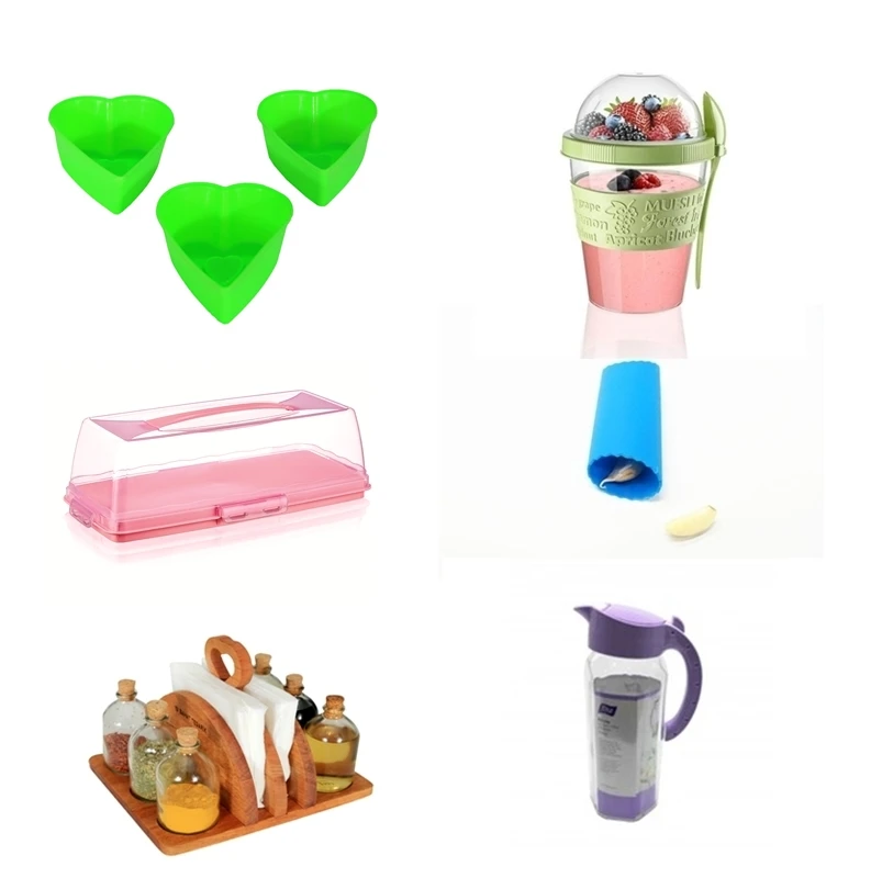 

6 Piece Kitchen Set Cake Dome Spice Set