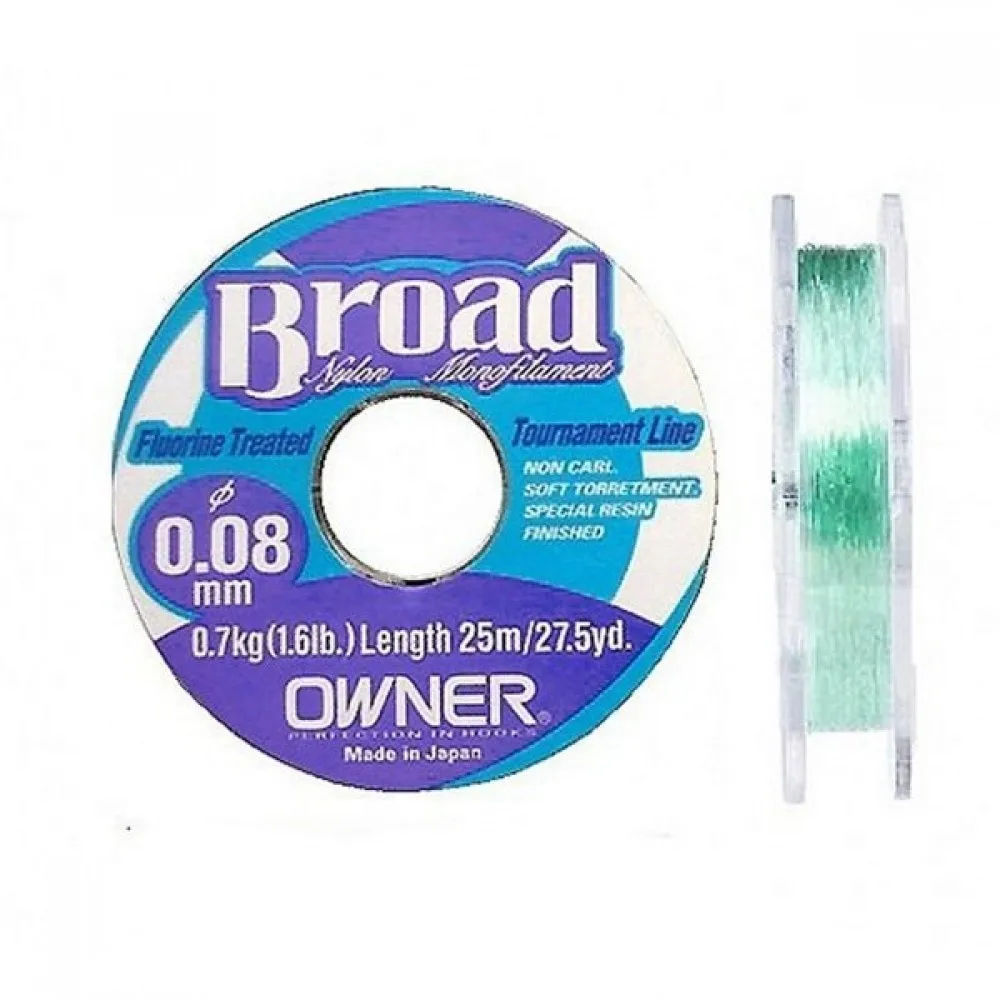 Owner broad. Леска owner broad 25м 0.10. Леска owner broad 100м 0.16. Леска owner broad 25m 0.28mm 7.2kg. Owner broad леска 0.08.