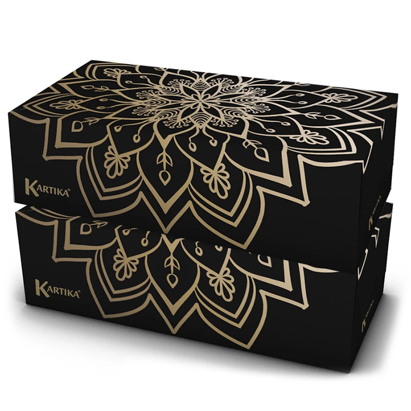 GLM-FC-02/2 Набор Салфетки косметические бумажные Mandala 3-х сл 20х20 см 2 уп х 80 шт World Car |