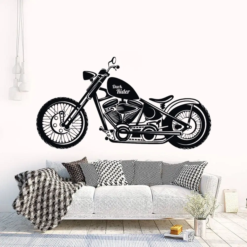 

Vintage Motor Bike Wall Vinyl Decal Art Motorbike Sticker for Home And Motor Garage Decoration Removable A002554