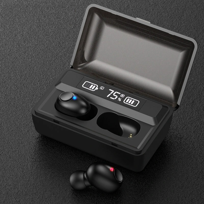 

New Smart Digital Display Bluetooth 5.0 Earphones Wireless Headphones 9D TWS Stereo Sports Waterproof Earbuds Headsets With Mic