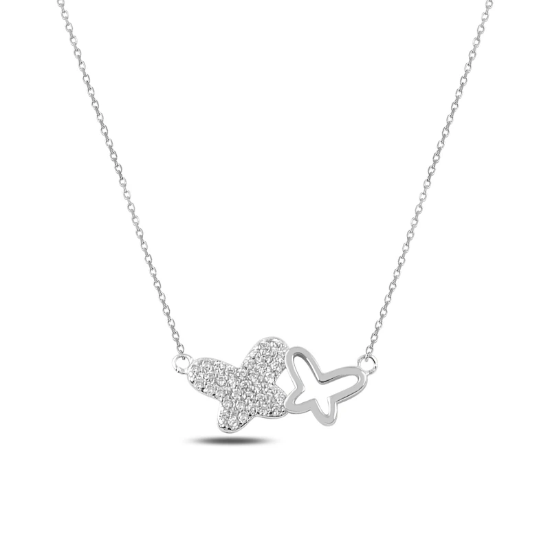 

Silver 925 Sterling Zircon Butterfly Necklace