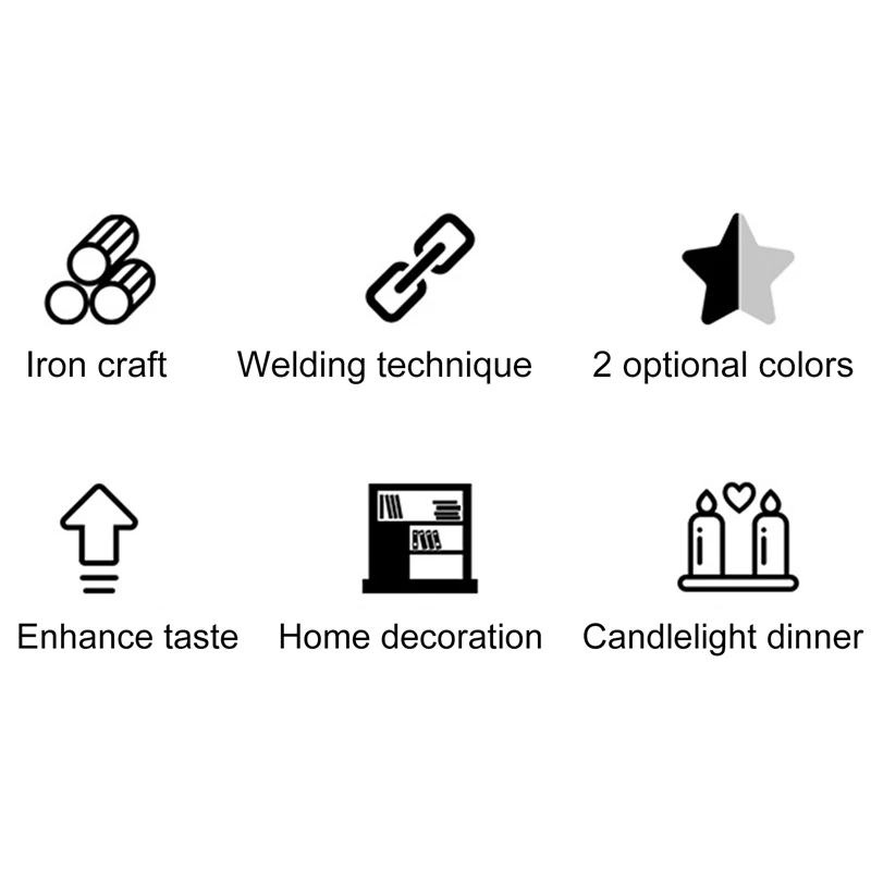 Металлические подсвечники с двумя слотами Модный свадебный подсвечник