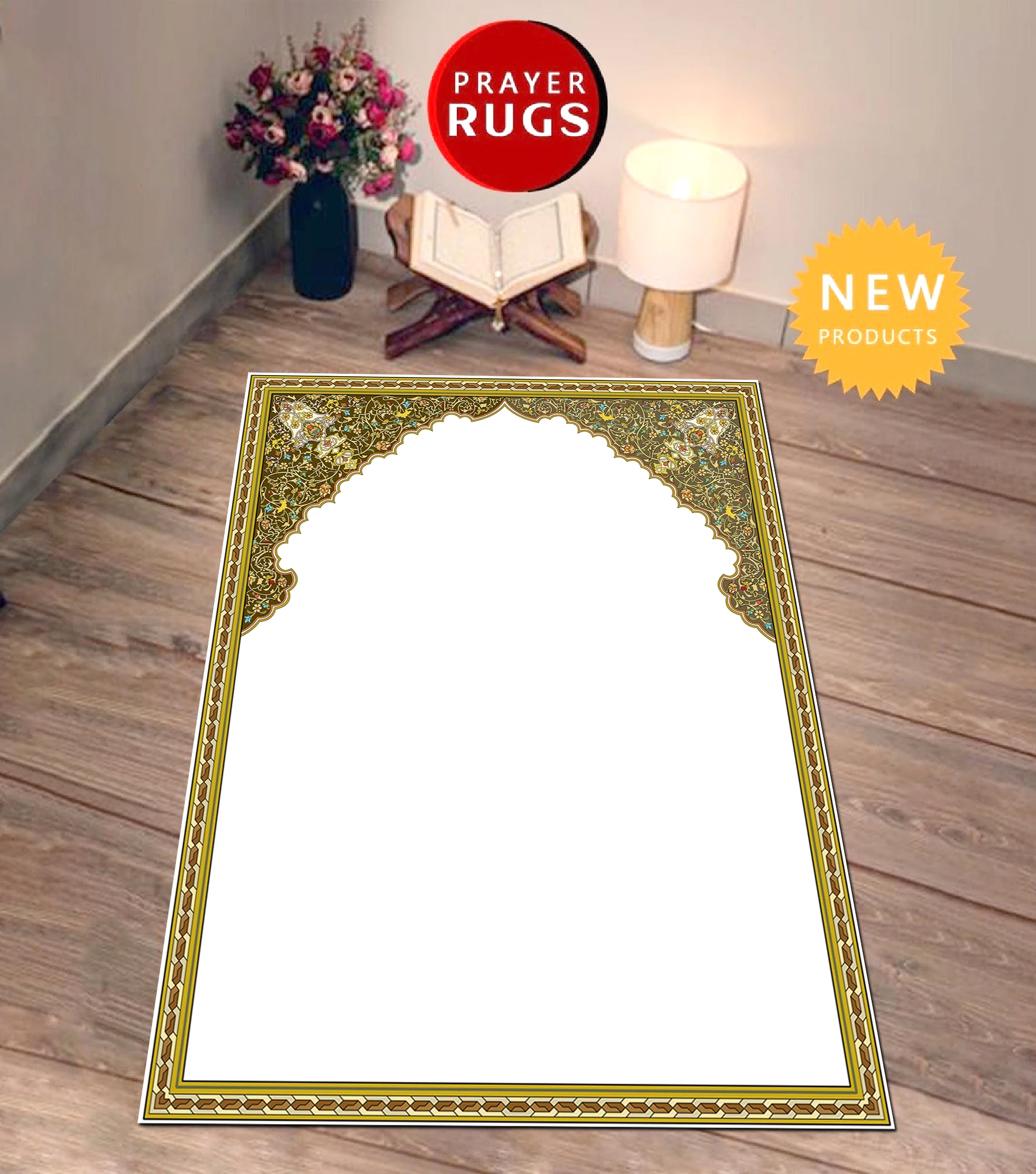 

Muslim Prayer Mat, Prayer Rug, Vip Pilgrimage Mat, Sejadah, Janamaz, Elegant, High Quality, luxury, Thick Soft Prayer Rug