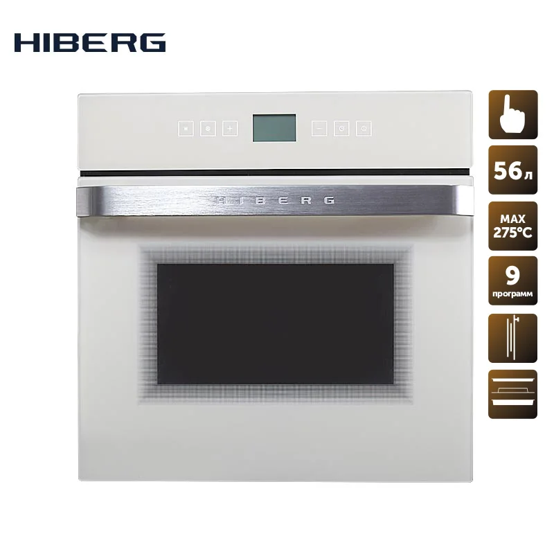Комплект варочная поверхность газ HIBERG VM 6044 W+электрическая духовка 6495 W+Купольная