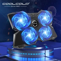 Coolcold Laptop Cooler Laptop Cooling Pad Notebook Gaming Cooler Stand with Four Fan and USB Ports for 14-17inch Laptop
