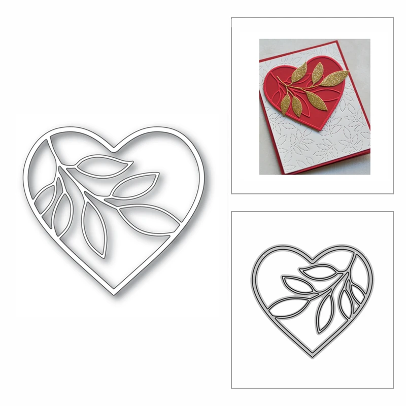 

2020 Thanksgiving New Leaf Loving Heart Metal Cutting Dies for Scrapbooking and Card Making Decoration Embossing Craft No Stamps