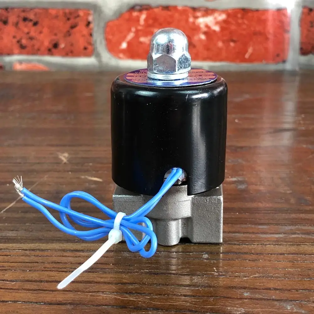 Электрический электромагнитный клапан из нержавеющей стали 304 N/C 12v G1/4'' с