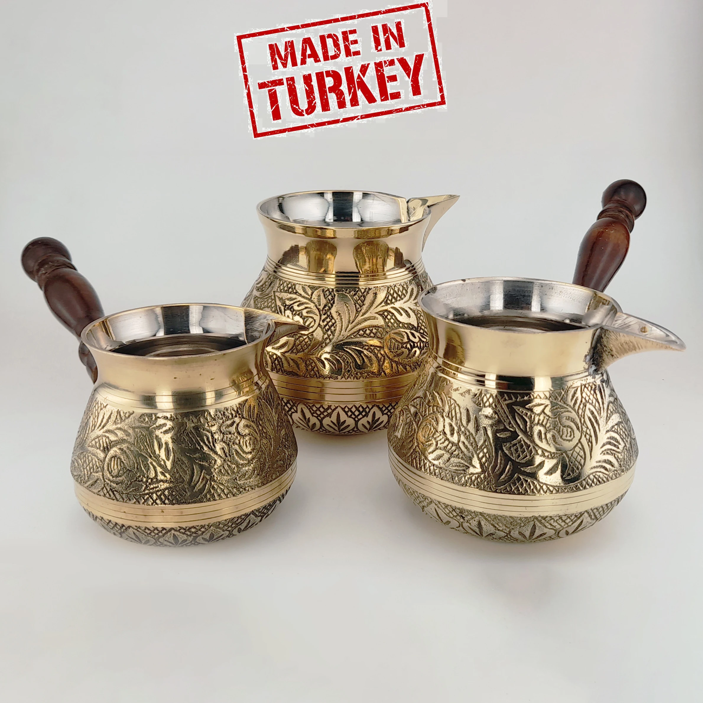 Anatolian Coffe Mug Espresso Pot Cezve King Set Turkish Greek Ottoman Design Kitchen Gift Decoration 3 Pieces Set Kitchen Winter
