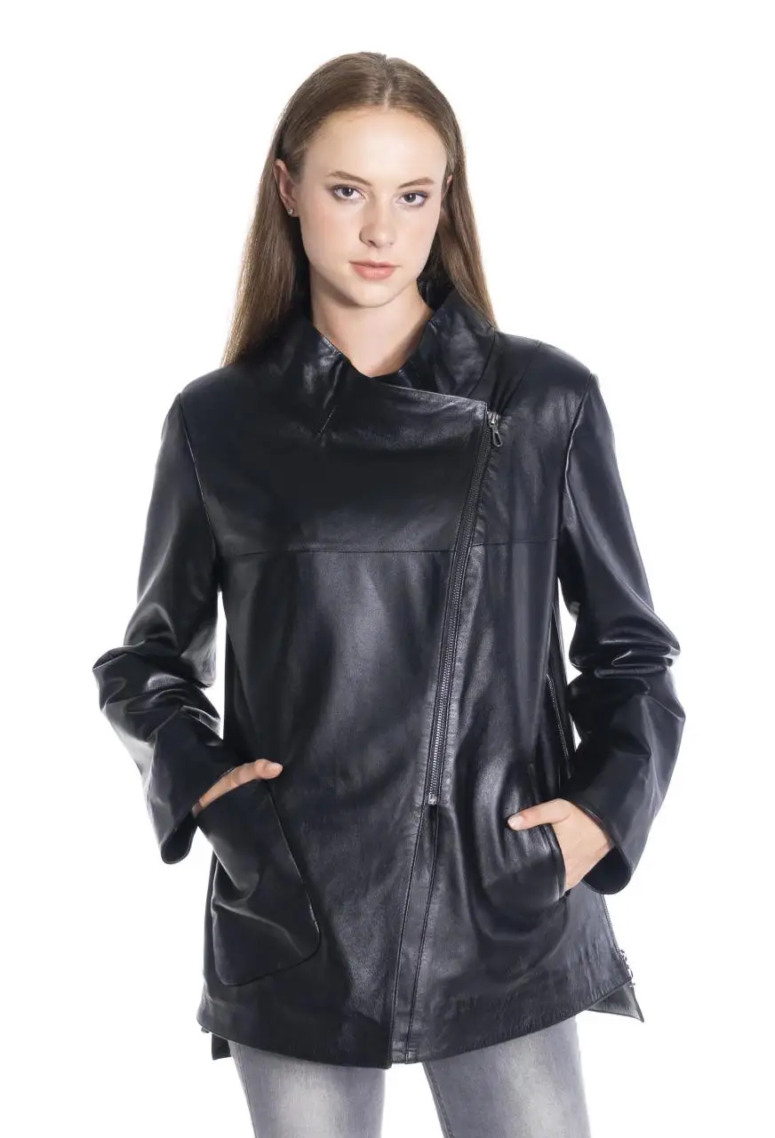 Women winter leather jacket winter Leather Jacket Genuine Real Leather Jacket leather Coat lambskin coat Female Jacket Genuine