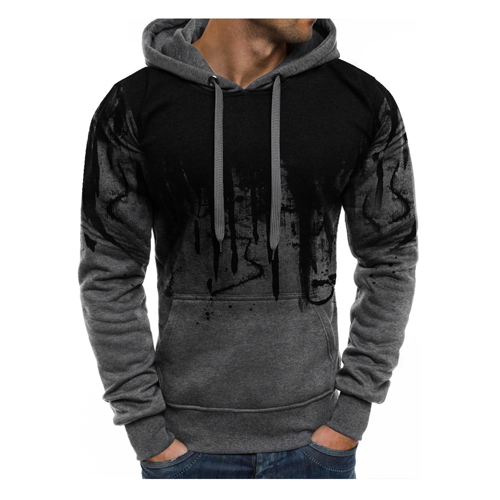 

2021 New Men's Casual Fashion Hoodies Autumn Men's Splashing Printing Sports Sweatshirts Camouflage Comfortable Tops Plus Size