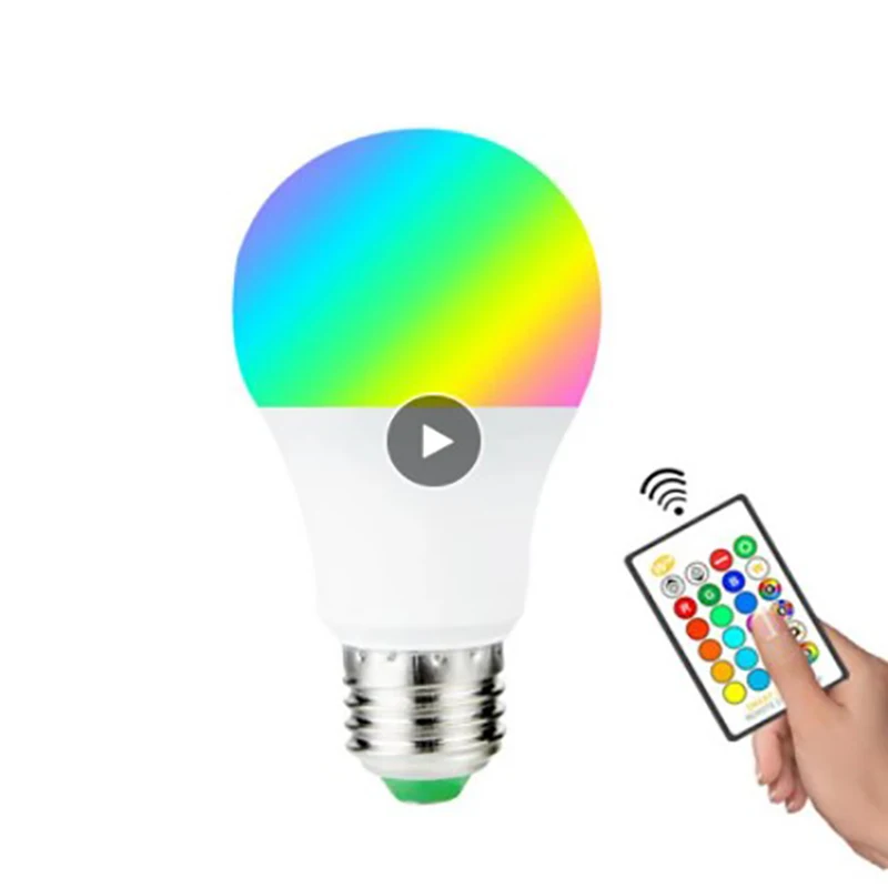 

LED Bulb Lamp Smart IC Lighting Lamp Indoor Home Decor Ampoule Changeable Dimmable RGB Light Bulb With IR E27 Tools