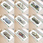 Коралловый бархатный коврик с рисунком автомобиля 40*60 см, разноцветные коврики для помещений, Нескользящие коврики 48273