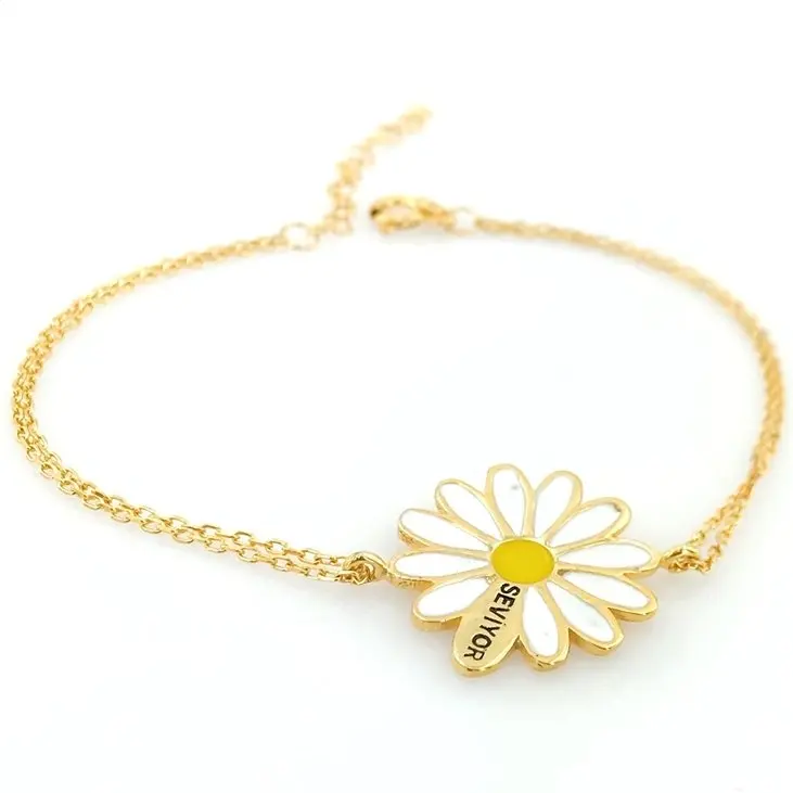 

Loves Writing Daisy Silver Bracelet