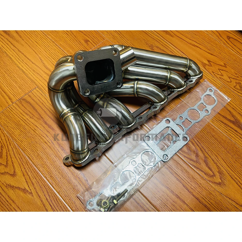 

KUNGFU PERFORMANCE SS304 3mm Steam Pipe Top Mount Turbo T4 2JZ Manifold For 2JZ-GE 2JZ GE T4 Supra 2JZGE 1993-1997