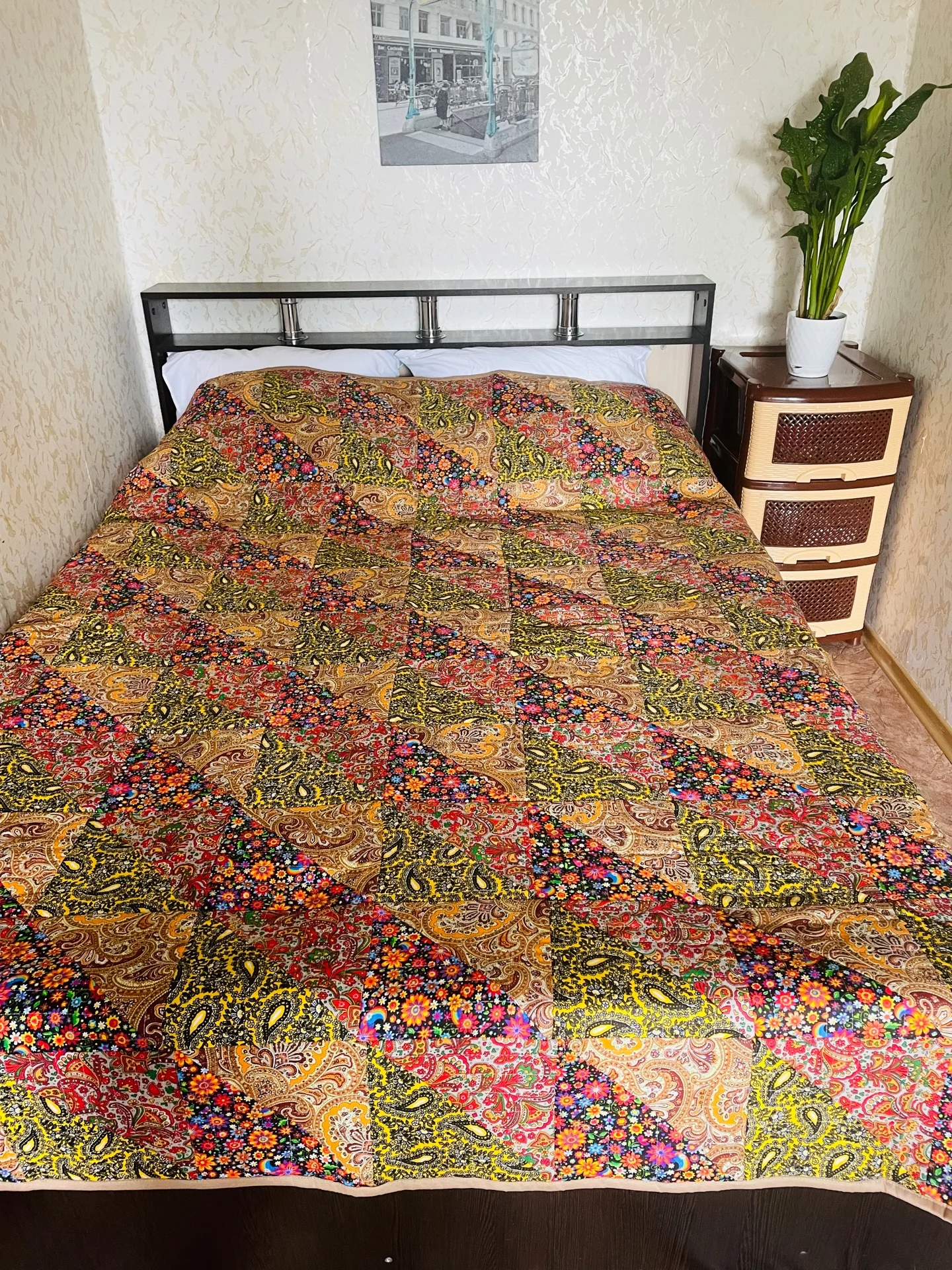 Покрывало лоскутное &quotМечта&quot HANDMADE хлопок стеганое | Дом и сад