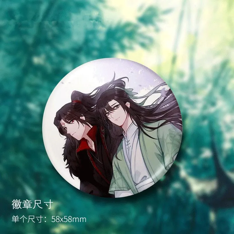 Металлическая брошь на рюкзак для косплея Шэнь цинцю Луо бинге из аниме Злодей -