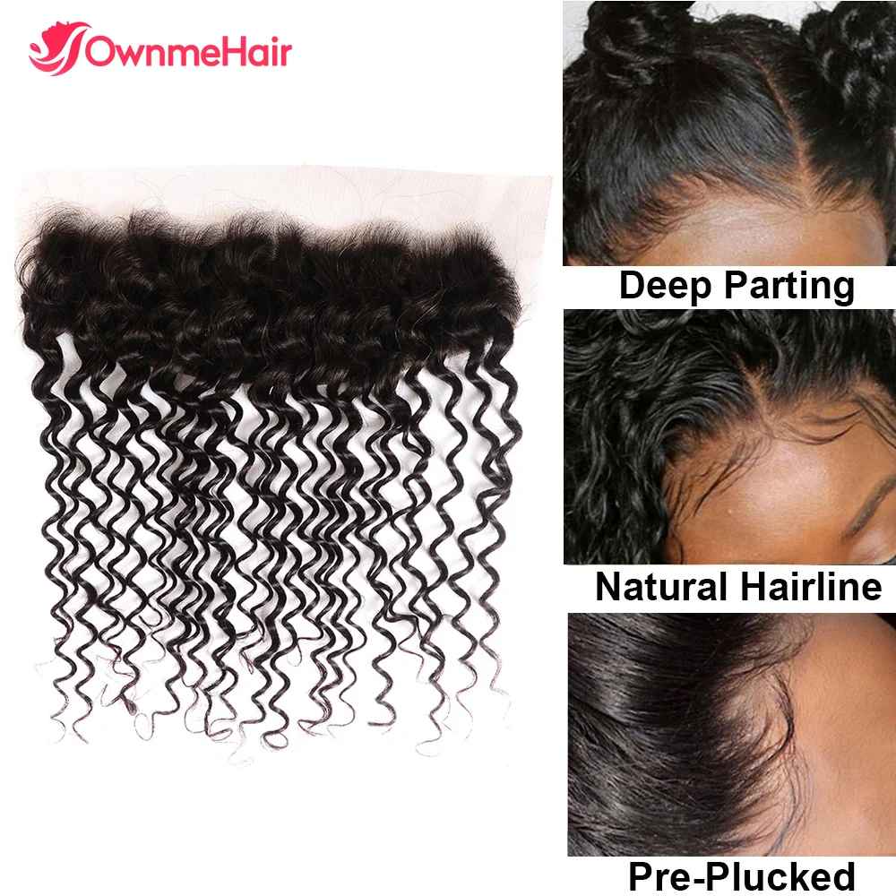 Deep Wave 13x4 HD Lace Frontal 4x4 Transparent Lace Closure Brazilian Human Hair Virgin Hair Lace Frontal Closure Pre Plucked