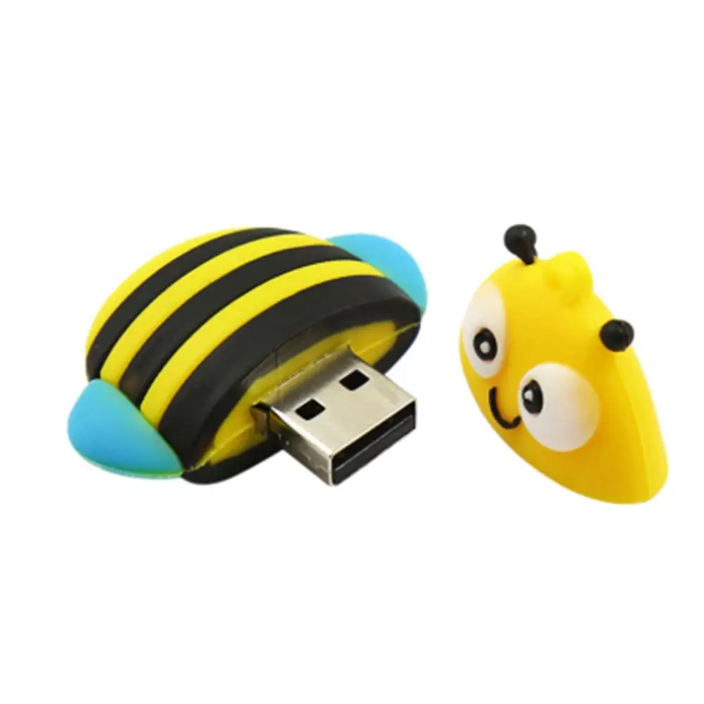 USB флеш накопитель 64 ГБ с изображением милых пингвинов совы пчелы лисы животных 4 8