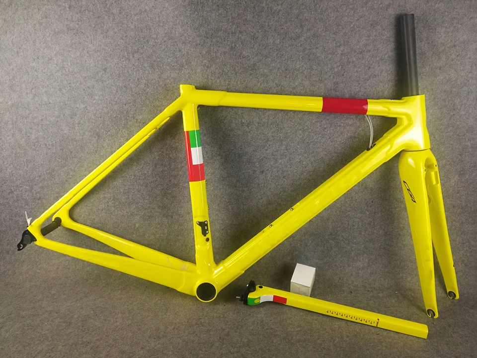 

T1100 UD 20 Colors Direct Mount Brakes Yellow Color C64 Carbon Fiber Road C64 Frames Bicycle Frameset BB386