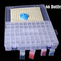 66 grids big diamond painting storage box with label stickers bead storage container 5d embroidery accessories moasic tools