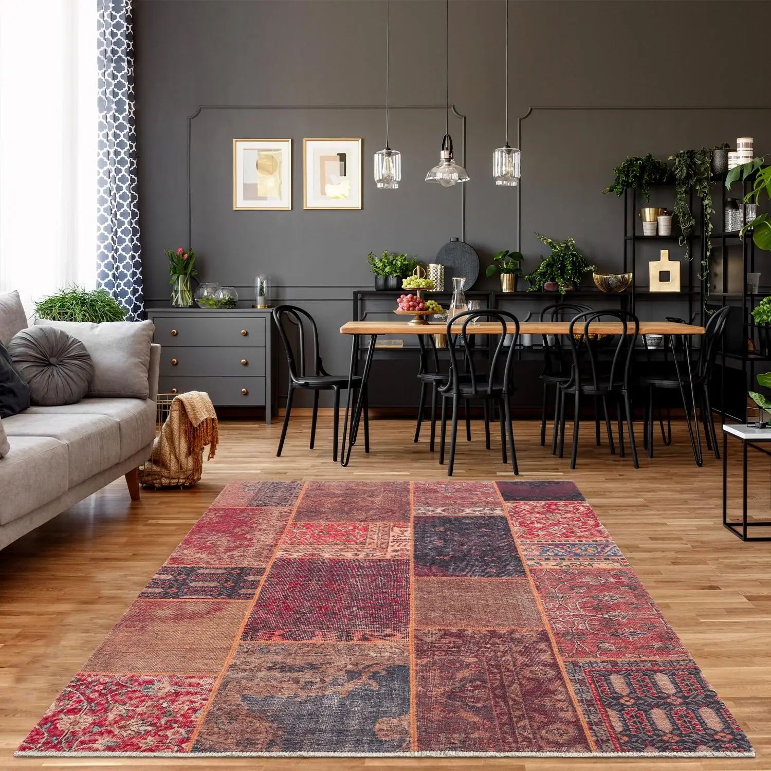 

MANJİ ORIGINAL COLOR ETHNIC PATTERNED CARPET, PATCHWORK CARPET, BOHEMIAN CARPET, PATTERN CARPET, BALCONY CARPET, PATTERNED CARPET,