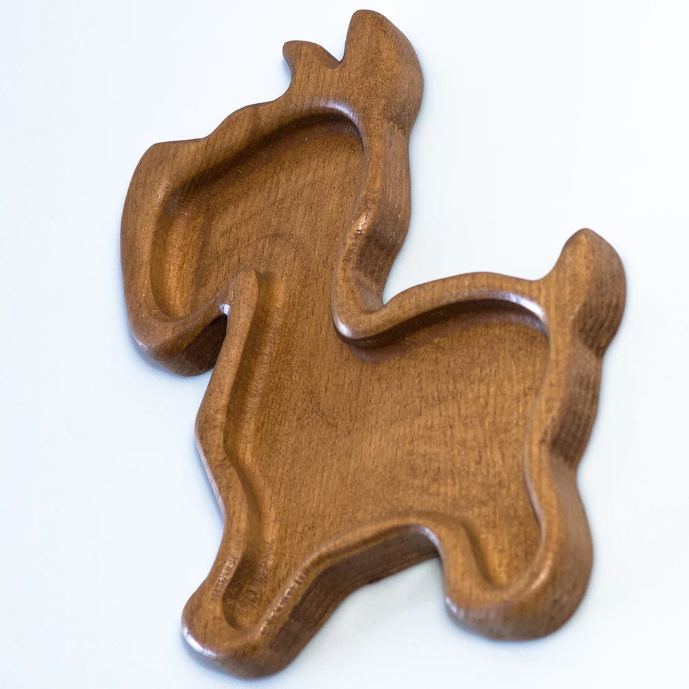 A plate for children a wooden dog. Tableware from wood. Wooden tableware children's feeding | Мать и ребенок