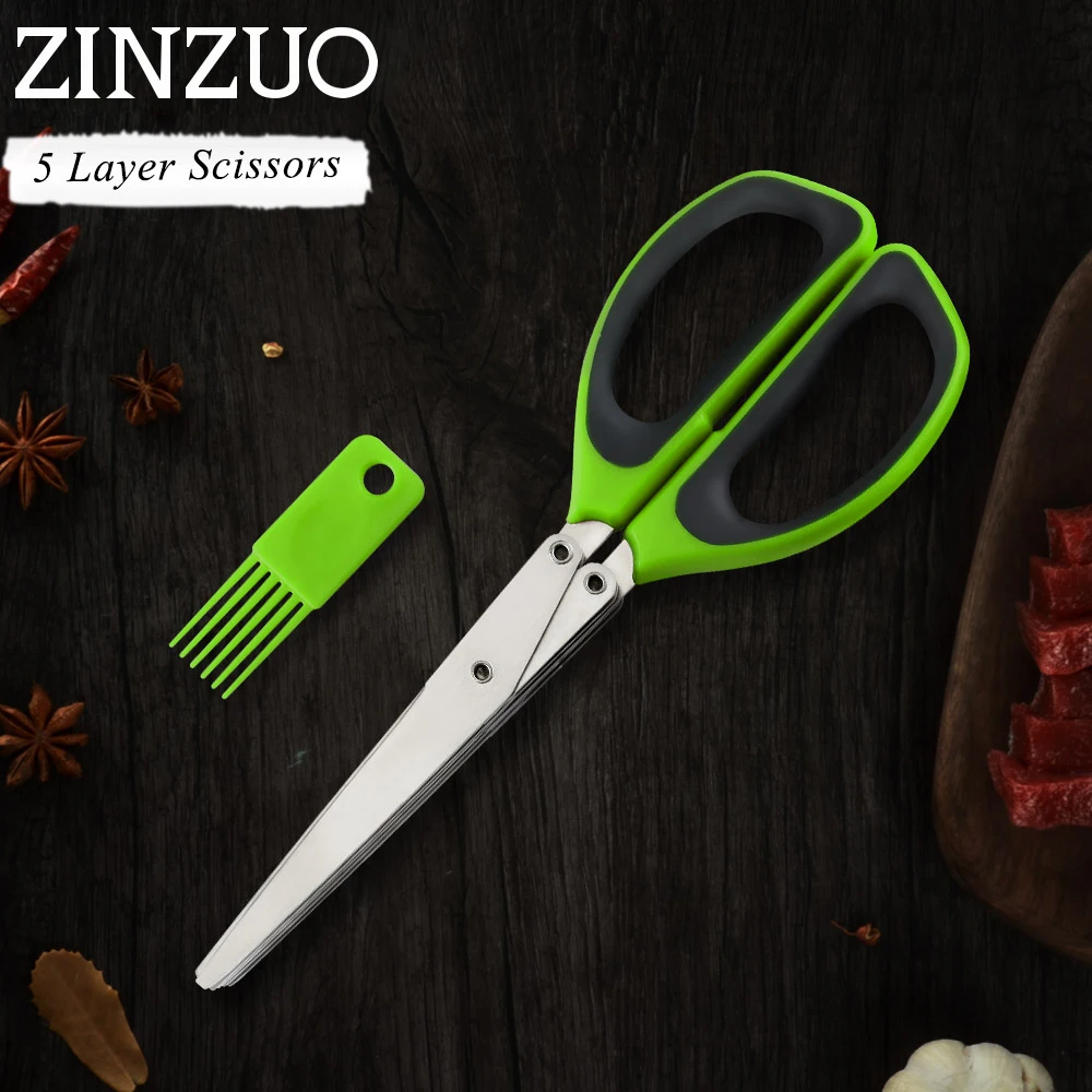 Кухонные ножницы ZINZUO с 5-слойным лезвием кухонные аксессуары из нержавеющей