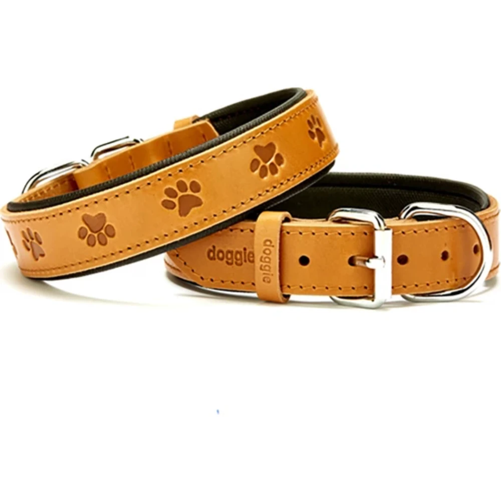 

Dog Collars Handmade Adjustable Paw Patterned Faux Leather Belt Pet Animal Products Veterinary Supplies Petshop Accessor