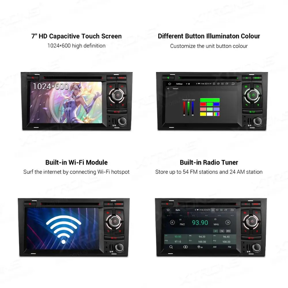 XTRONS Android 10 0 Qualcomm Bluetooth 5 автомобильный стерео DVD мультимедийный плеер для Audi A4 S4 RS4