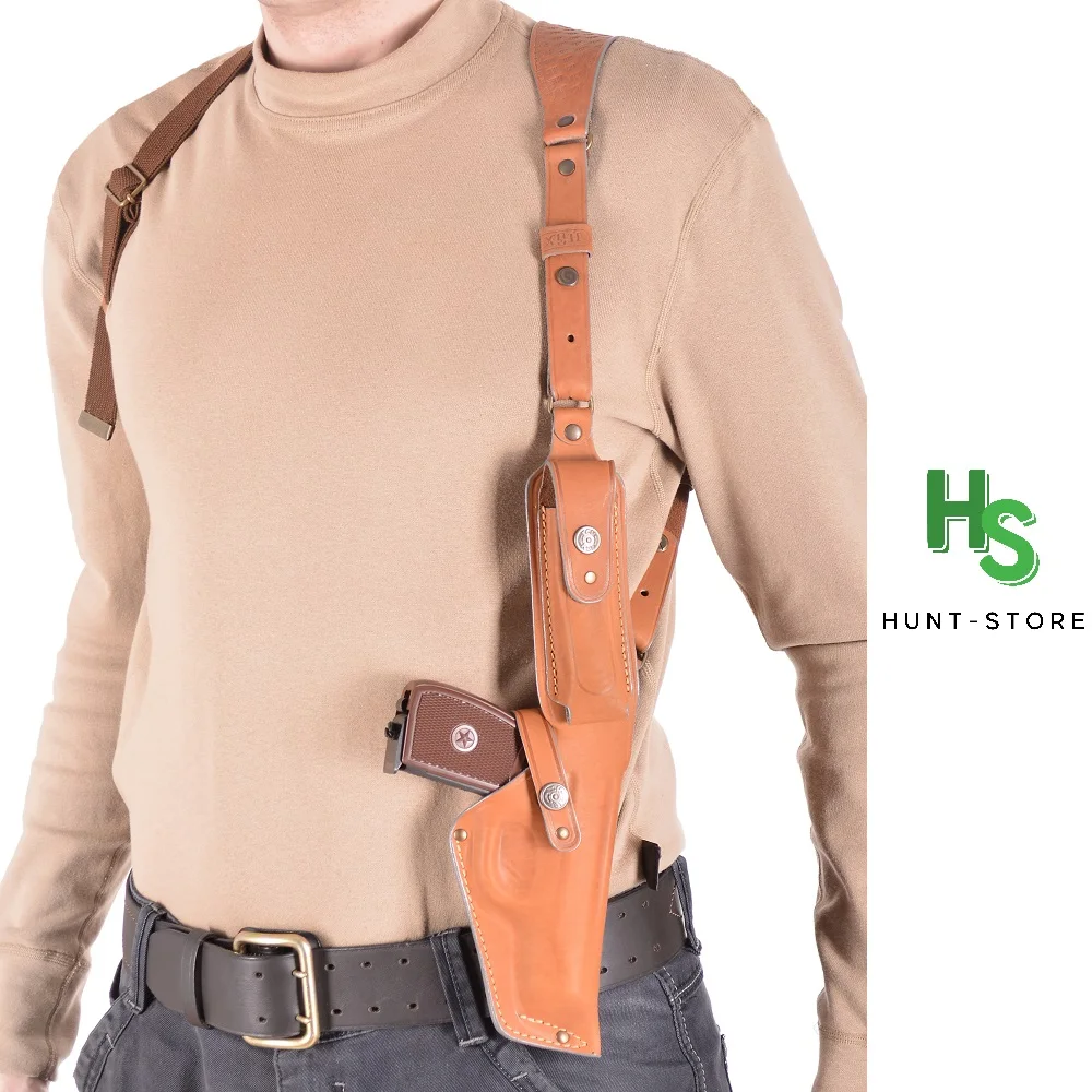 Кобура Агент оперативная вертикальная ПМ Натуральная кожа (пистолет Макарова)