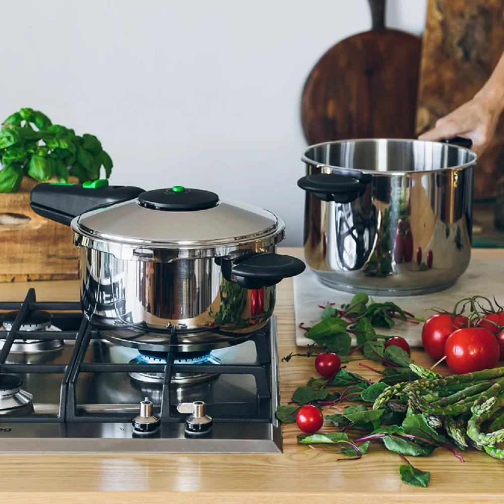 MONIX Presto - Set pots 4 + 6 литров нержавеющая сталь 18/10 подходит для всех видов кухонь газа