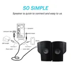 1 пара портативных USB-стереодинамиков, линейный контроллер, звуковая панель для ноутбука, Mp3, телефона, музыкального плеера, ПК с зажимом