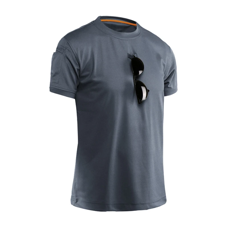 

Summer T Shirt Men Tactical Military Tshirts Outdoor Fitness Casual Short Sleeve Hiking Training Tee Quick Dry Breathable Tops