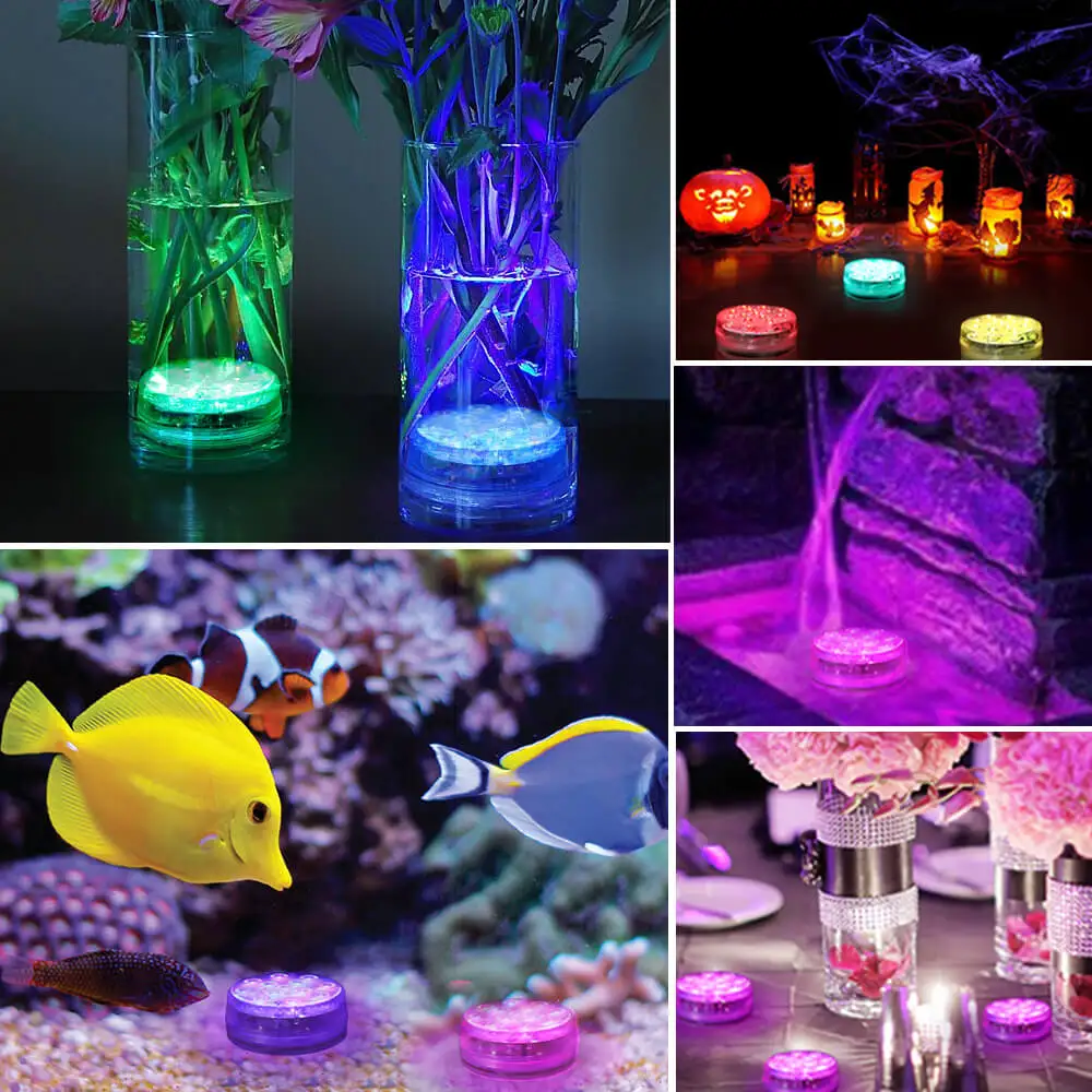 Погружной RGB светильник для бассейна 16 цветов 13 светодиодов с магнитом и