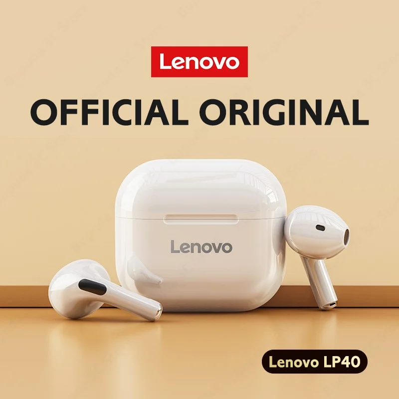 

Original Lenovo LP40 TWS Wireless Headphones Bluetooth 5.0 Earphones Dual Stereo Noise Reduction Hifi Bass Touch Control Earbuds
