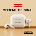 Оригинальные беспроводные наушники Lenovo LP40 TWS, Bluetooth 5,0, наушники с двойным стерео шумоподавлением, Hi-Fi наушники-вкладыши с сенсорным управлением