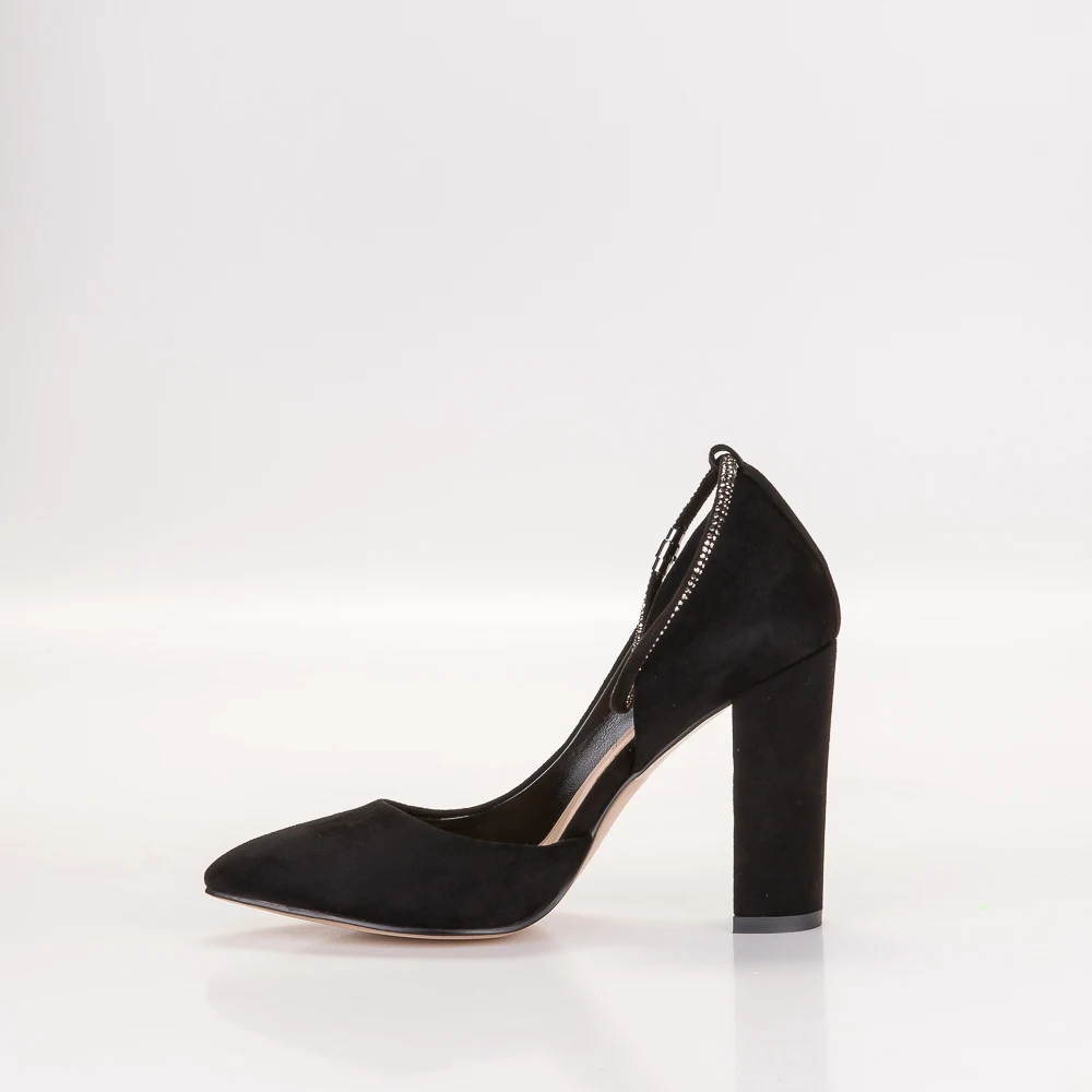 Туфли женские W101-81011 black Color Me иск.велюр | Обувь